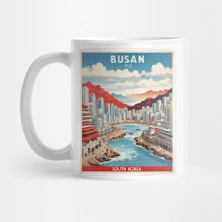 Busan South Korea Travel Tourism Retro Vintage Mug